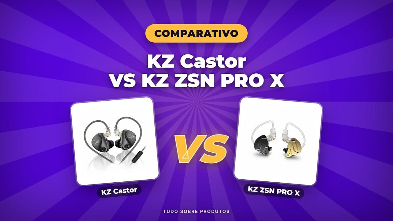Capa do vídeo oficial: KZ Castor vs ZSN PRO X (2026): Qual o Melhor Fone KZ pra Você?