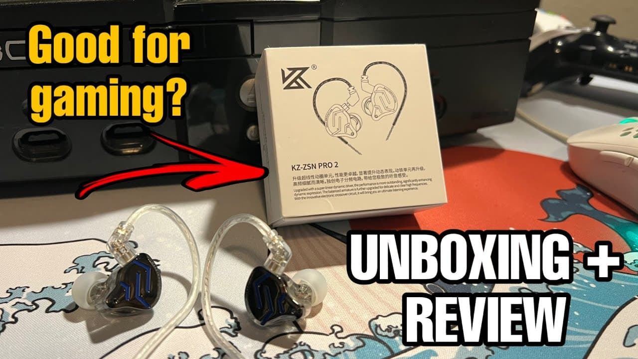 Thumbnail do vídeo Are the KZ-ZSN Pro 2’s Good for Gaming? (Unboxing + Review)