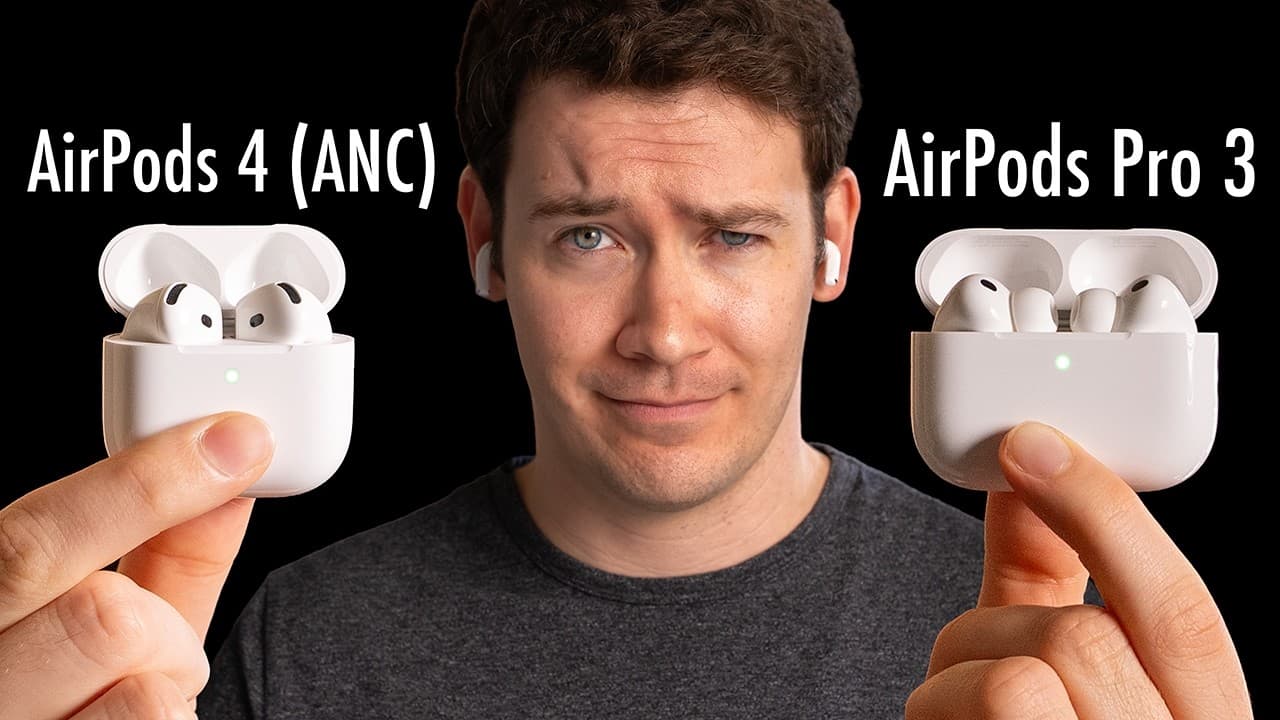 Thumbnail do vídeo AirPods Pro 3 vs. AirPods 4 (ANC) - Which Should You Buy?