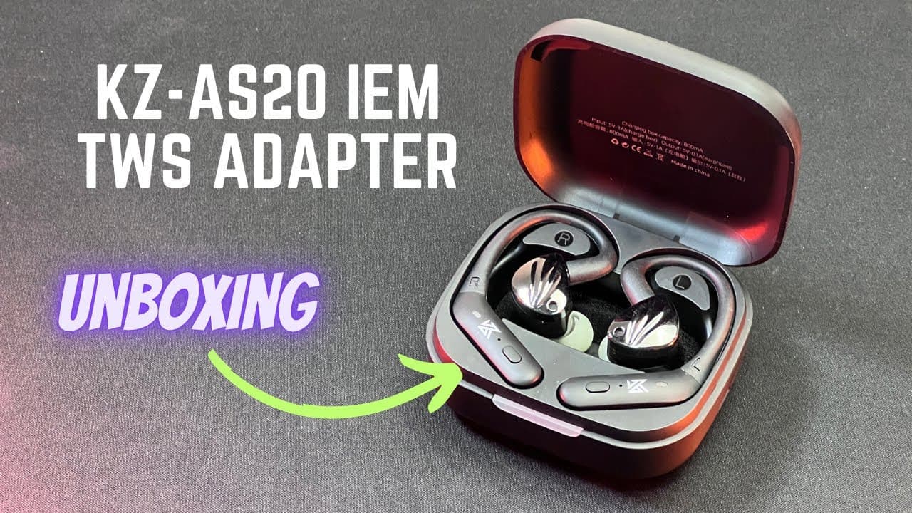 Thumbnail do vídeo KZ-AZ20 True Wireless IEM Adapter | Unboxing