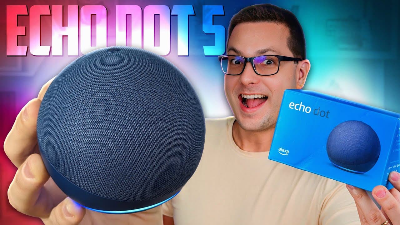 Thumbnail do vídeo Echo Dot de 5ª GERAÇÃO é o COMPLETÃO! Sensor de TEMPERATURA e VÁRIAS novidades! Review!