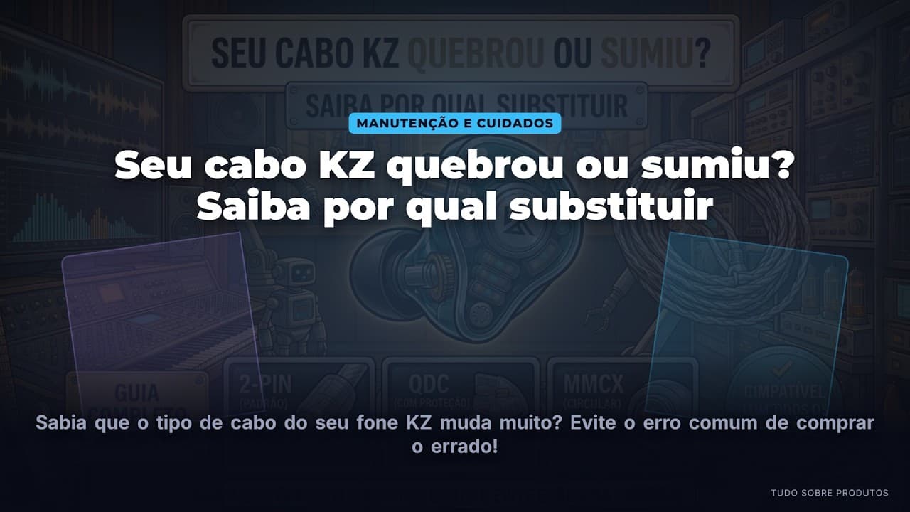 Capa do vídeo oficial: Cabo KZ quebrou? Guia COMPLETO para substituir em 2026! 🔥