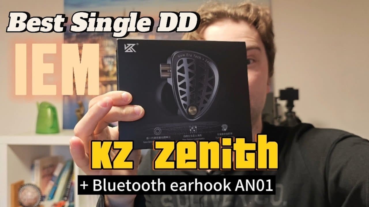 Thumbnail do vídeo KZ Zenith + AN01 - Best Single DD IEM + Bluetooth Hook with ANC
