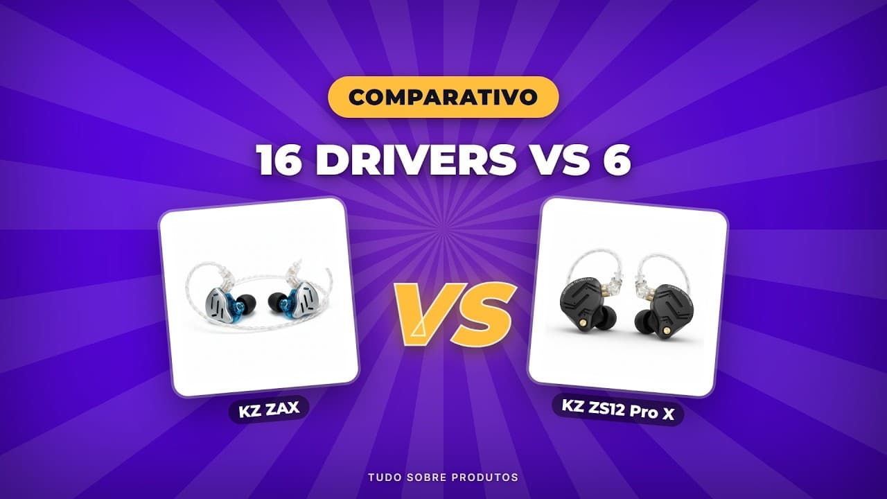 Capa do vídeo oficial: KZ ZAX vs ZS12 Pro X: QUAL o MELHOR IEM em 2026?