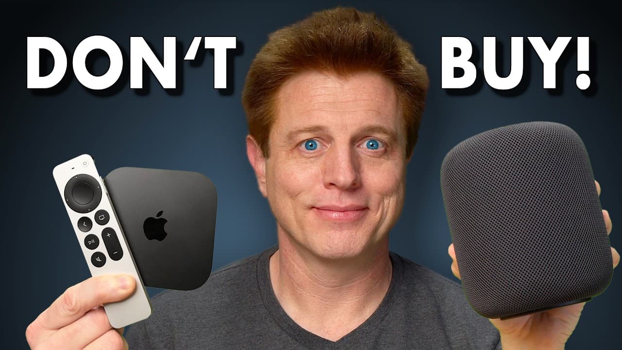 Thumbnail do vídeo Don't Buy a HomePod or Apple TV Now!