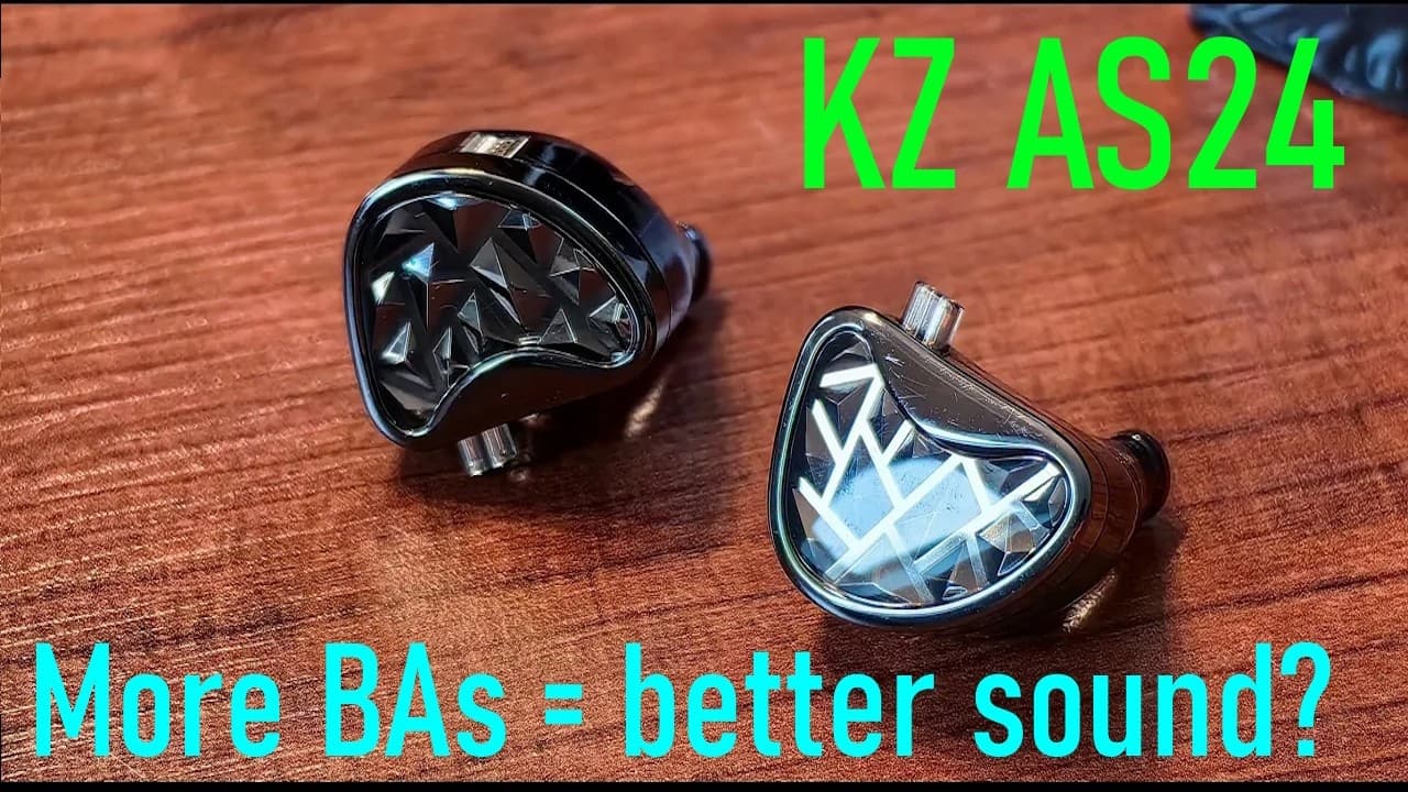 Thumbnail do vídeo KZ AS24 headphone review - balanced armature monster on cheap. 24 armatures inside!?!