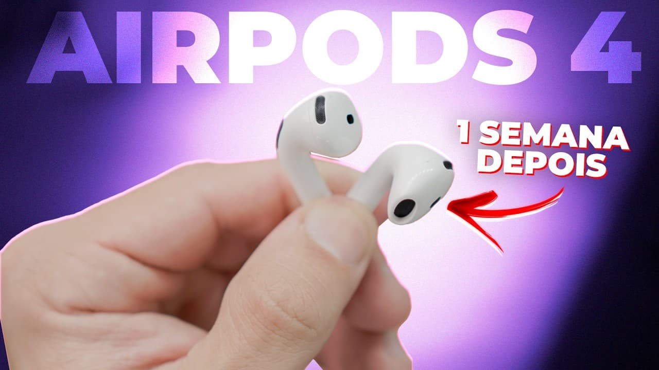 Thumbnail do vídeo AirPods 4 com Cancelamento de Ruído é MUITO BOM, mas...