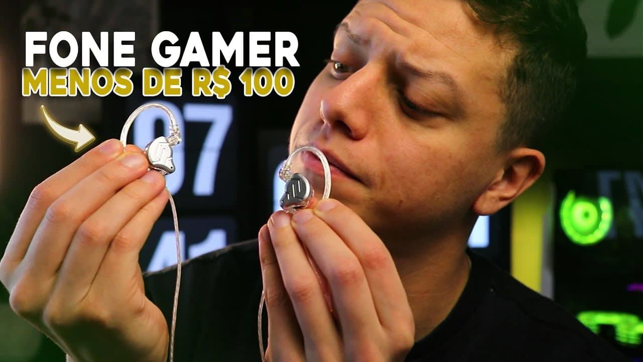 Thumbnail do vídeo FONE GAMER por menos de R$ 100 | REVIEW KZ ZSN PRO 2