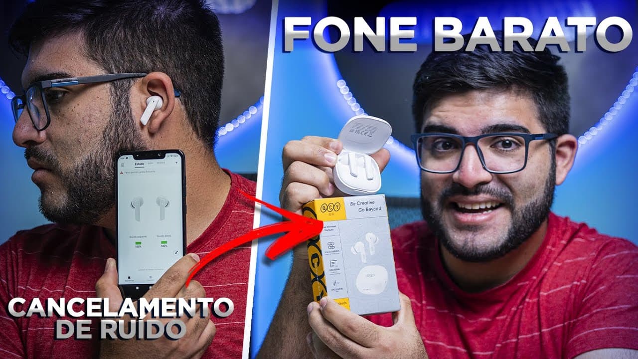 Thumbnail do vídeo ACHEI O FONE PERFEITO! QCY T13 ANC! Contole por gestos, ótima duração e qualidade por menos de R$199