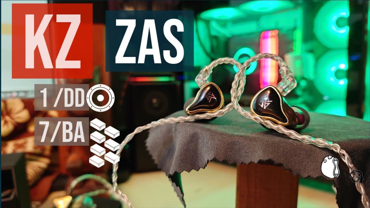 Thumbnail do vídeo KZ ZAS  (1/DD 7/BA) Earphones