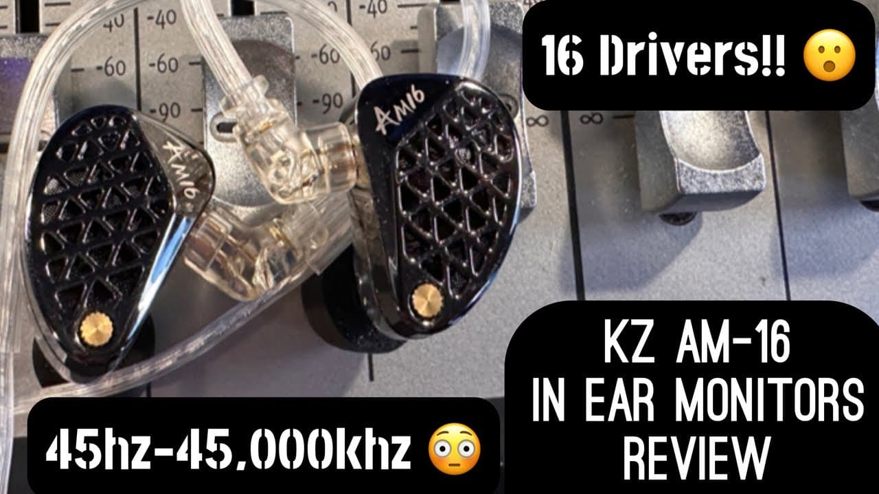 Thumbnail do vídeo KZ-AM16! 16 Driver In Ear Monitors! 45k-45000khz! 