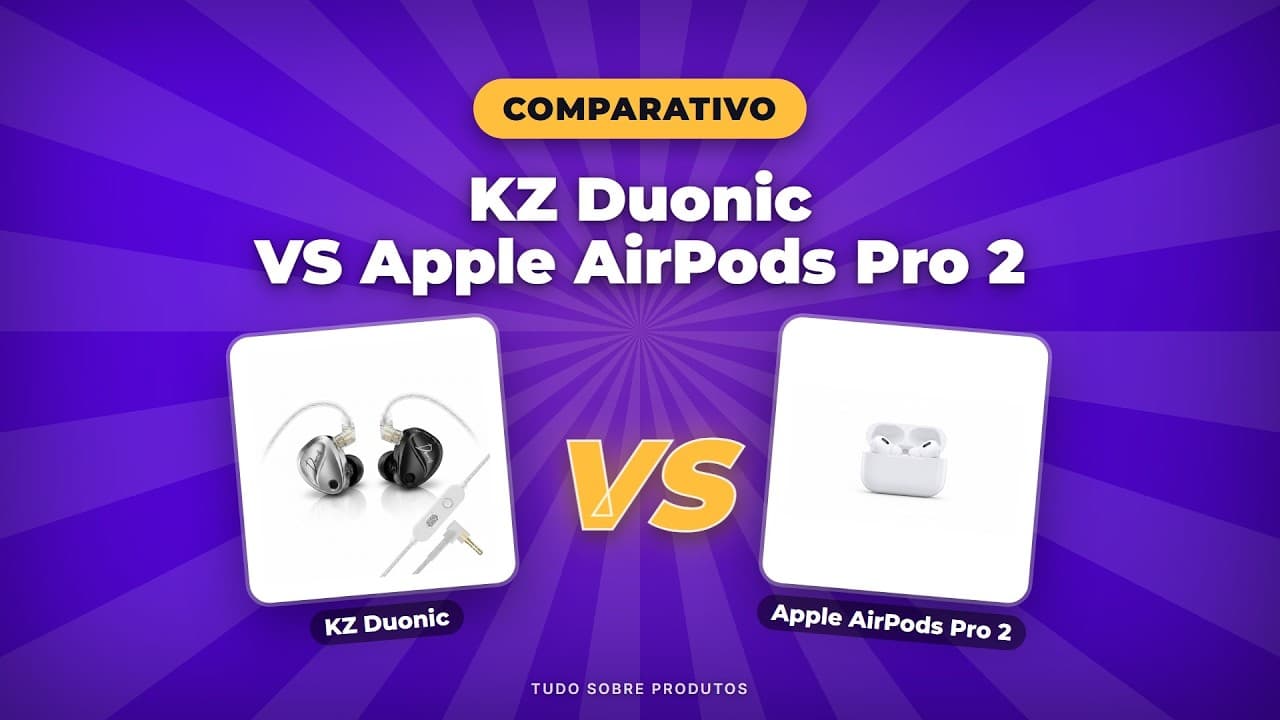 Capa do vídeo oficial: KZ Duonic x AirPods Pro 2: O DUELO COMPLETO que você PRECISA ver em 2026!