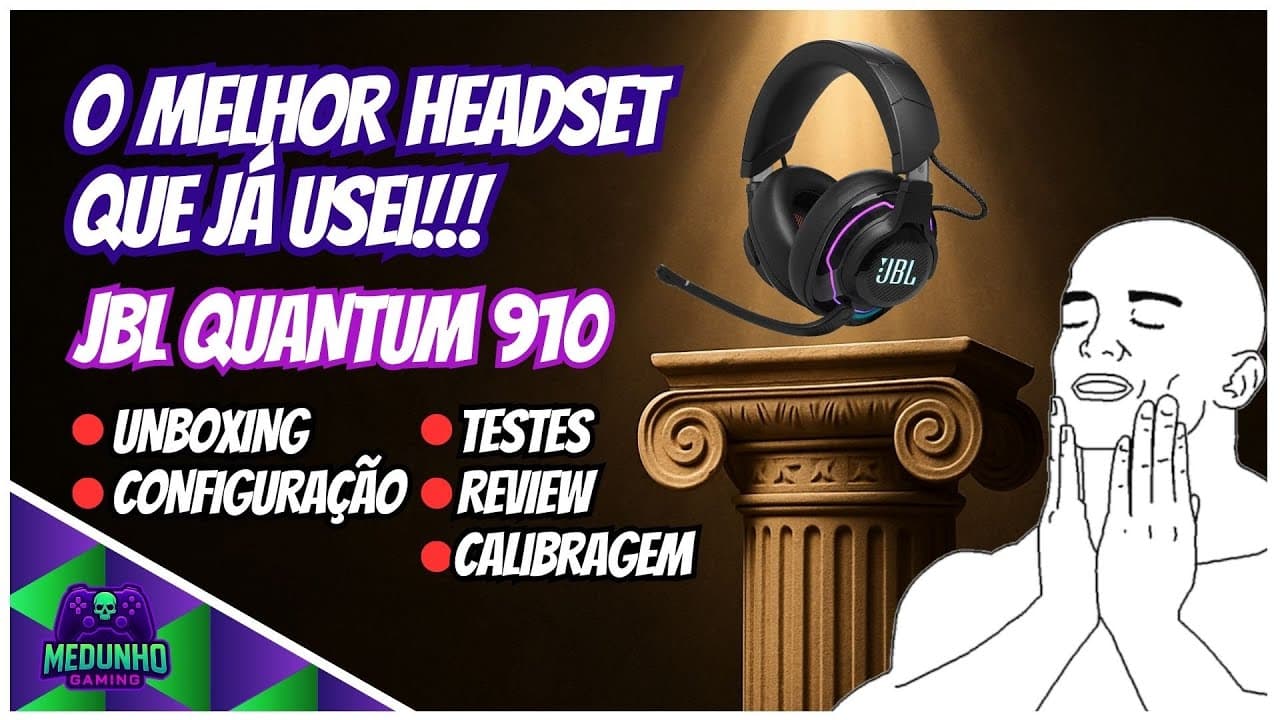 Thumbnail do vídeo JBL QUANTUM 910 - UNBOX, CALIBRAGEM, REVIEW, CONFIGS E TESTE