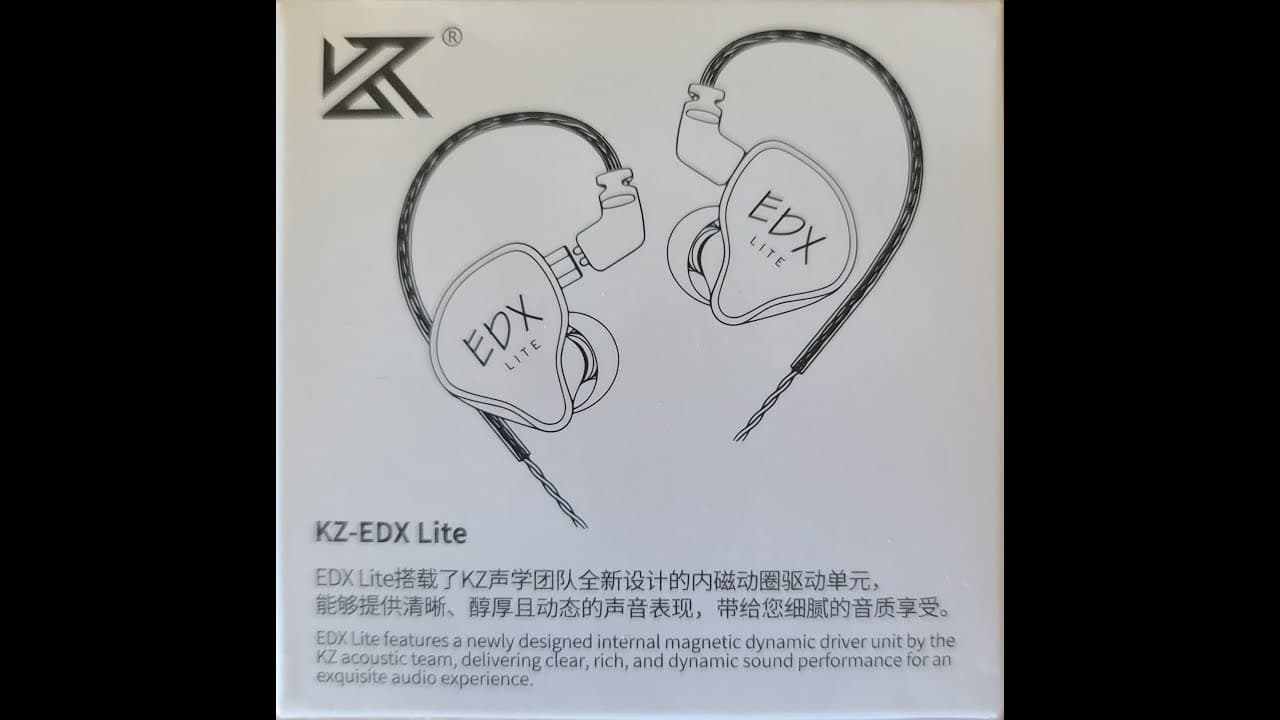 Thumbnail do vídeo KZ (Dongguan Yuanze Acoustics Technology Co, Ltd) EDX-Lite KZ69693E1gr-EDX-Lite Wired In-Ear