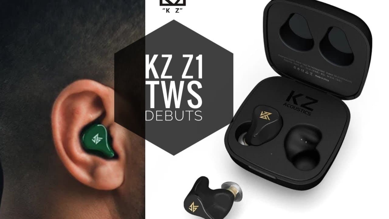 Thumbnail do vídeo KZ Z1 TWS  launched with Bluetooth 5.0 and with 10mm Dynamic Driver