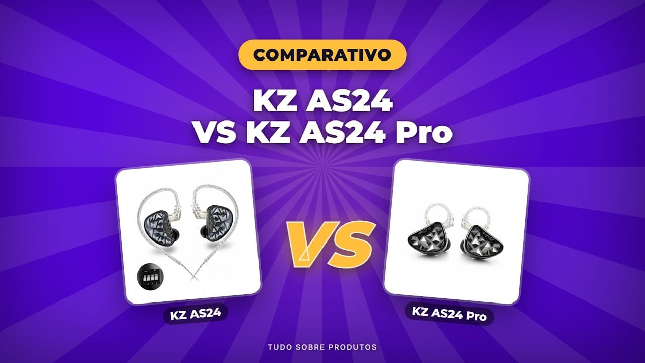 Capa do vídeo oficial: KZ AS24 x KZ AS24 Pro: Qual Fone Vence em 2026?