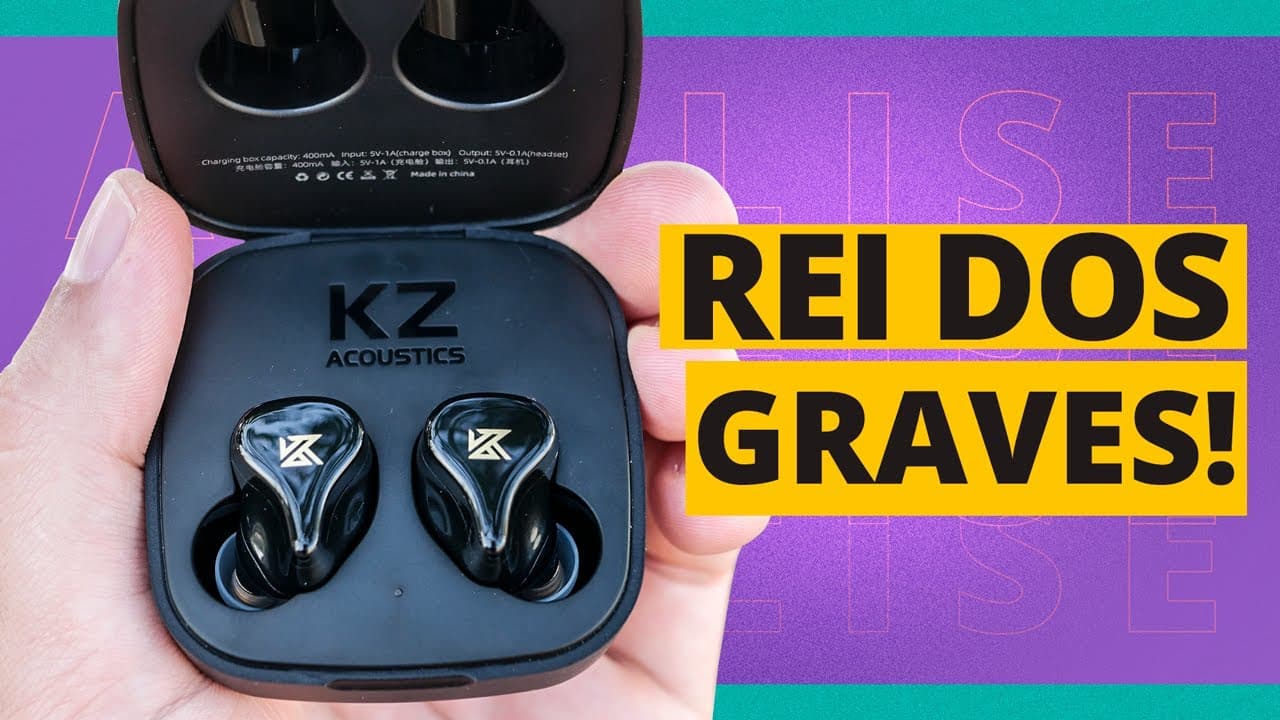 Thumbnail do vídeo IMPRESSIONANTE! Este fone sem fios tem muito GRAVE | KZ Z1 Review