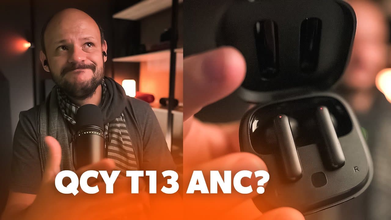 Thumbnail do vídeo Fone QCY T13 ANC (cancelamento de ruído ativo) review - é bom e vale a pena?