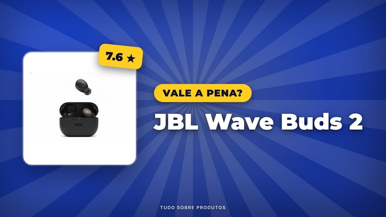 Capa do vídeo oficial: JBL Wave Buds 2: Análise COMPLETA, Prós e Contras em 2026! Vale a pena?
