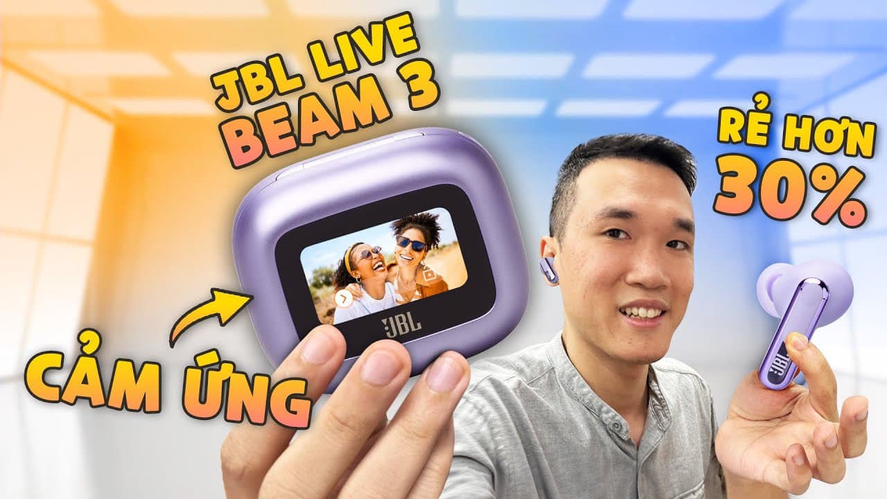 Thumbnail do vídeo Đánh giá JBL Live Beam 3: vẫn có màn hình cảm ứng nhưng giá đã rẻ hơn 30%