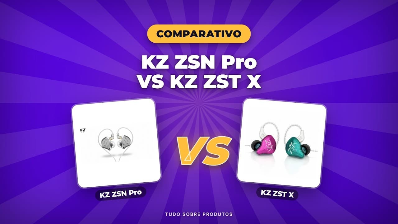 Capa do vídeo oficial: KZ ZSN Pro vs ZST X: Qual IEM Escolher em 2026? ✨🎧