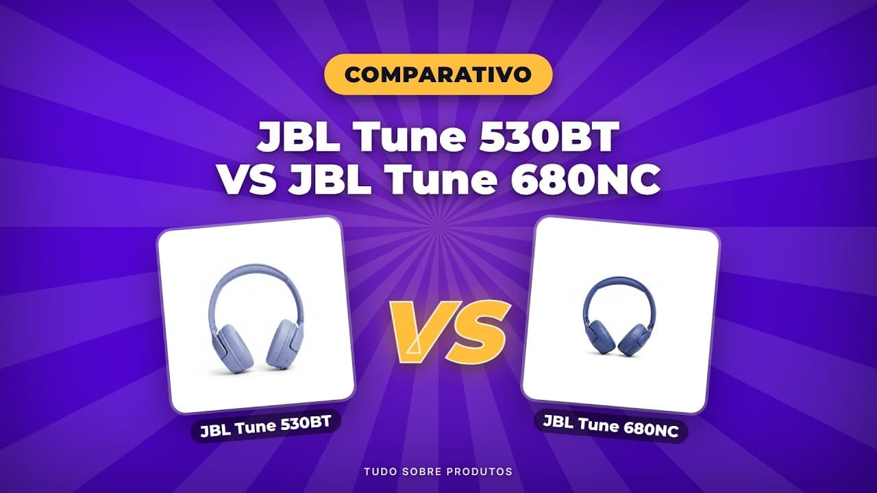 Capa do vídeo oficial: JBL Tune 530BT x 680NC: Qual o MELHOR fone Bluetooth em 2026?