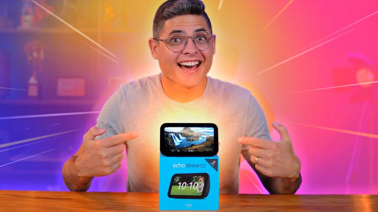 Thumbnail do vídeo AMAZON ALEXA! Echo Show 5 de 3ª geração - a MINI TELA INTELIGENTE! Unboxing e Impressões