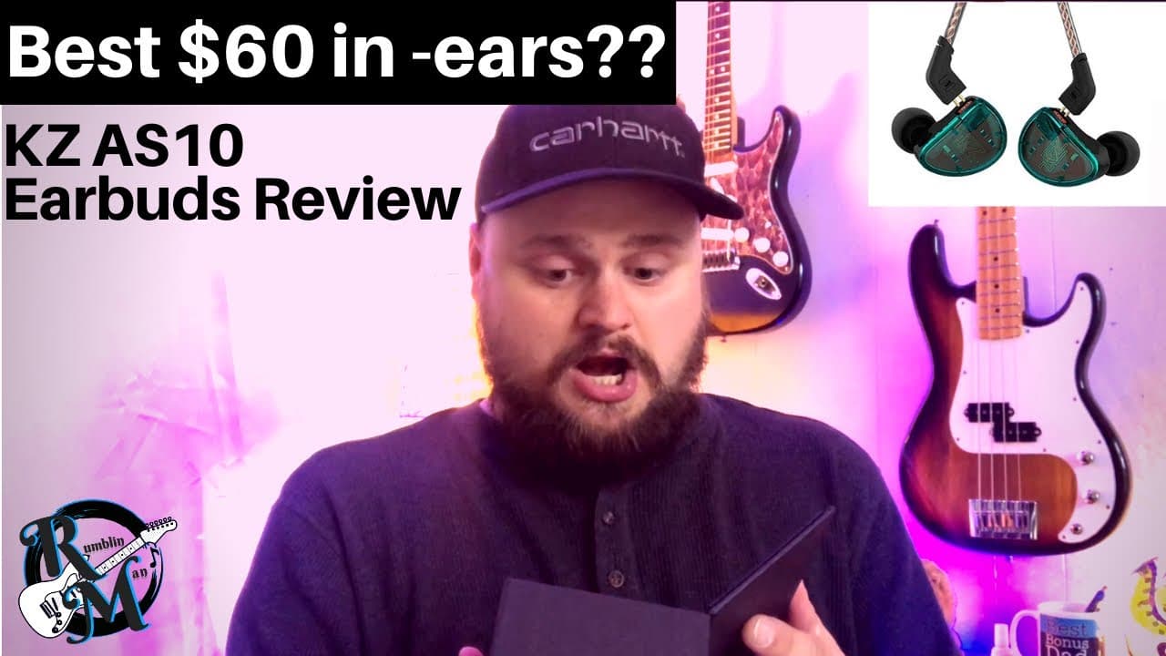 Thumbnail do vídeo Best IEM earbuds for $60?? // KZ AS10 Earbuds Review