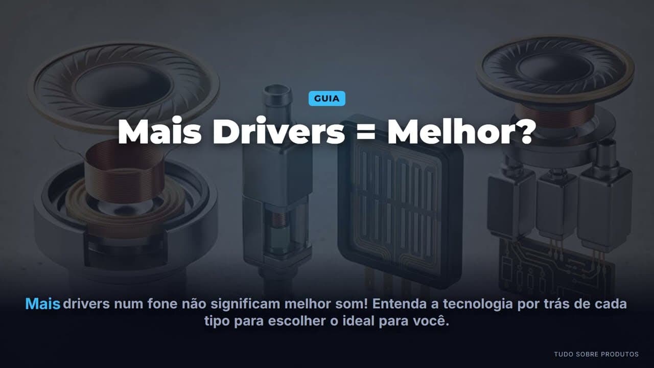 Capa do vídeo oficial: Qual Driver Escolher em 2026? Dinâmico, BA, Planar ou Híbrido?