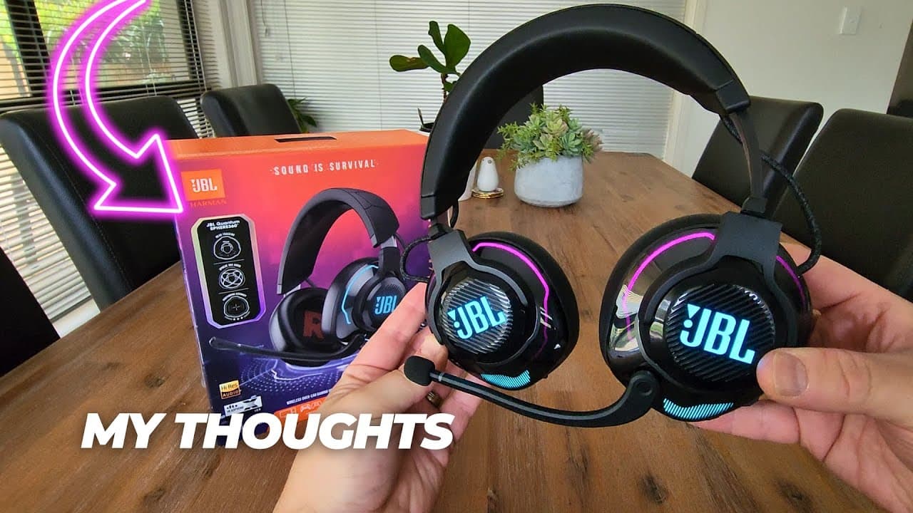 Thumbnail do vídeo JBL Quantum 910 Wireless Gaming Headset, Black, Large