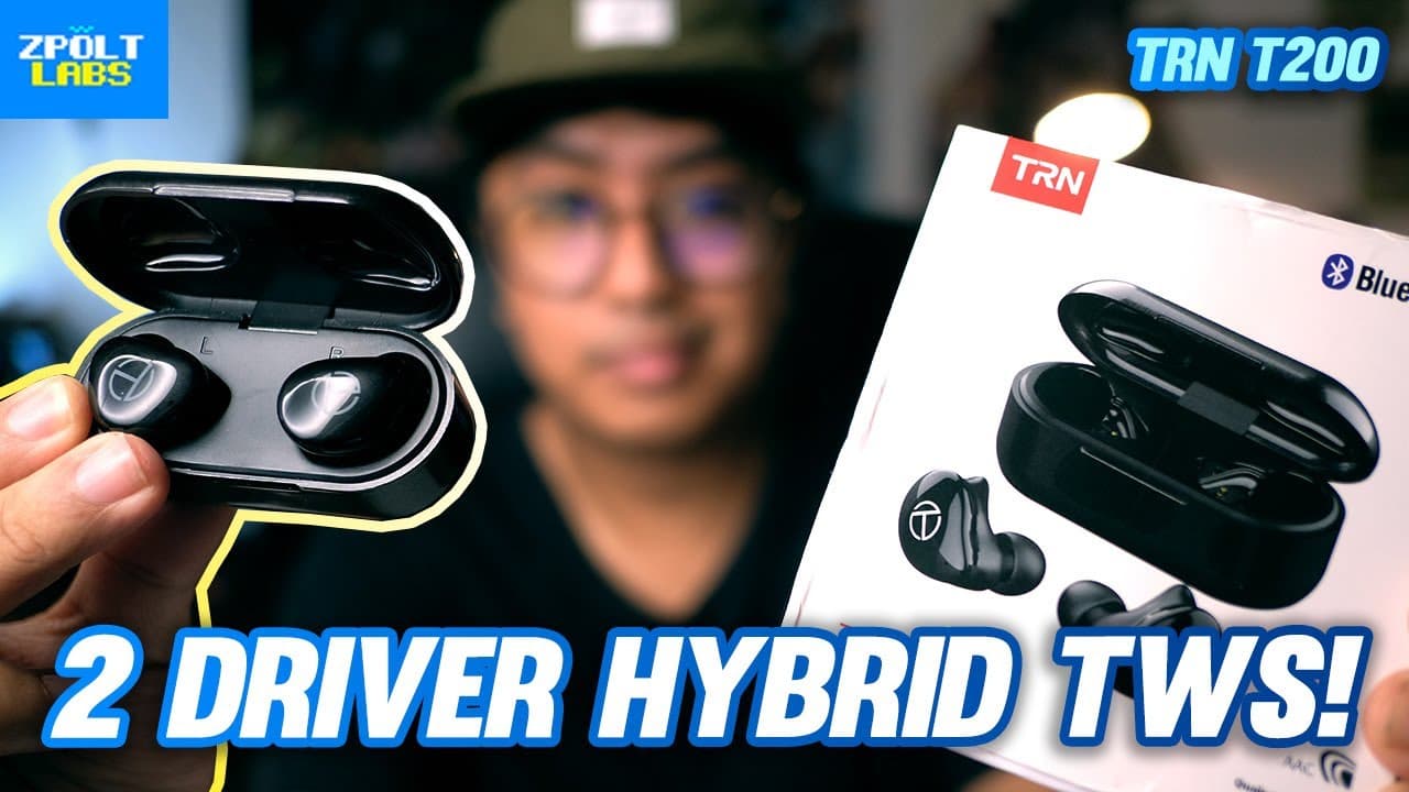 Thumbnail do vídeo TRN T200 Review - 2-Driver HYBRID TWS! ( vs Airdots, T100, KZ E10 )