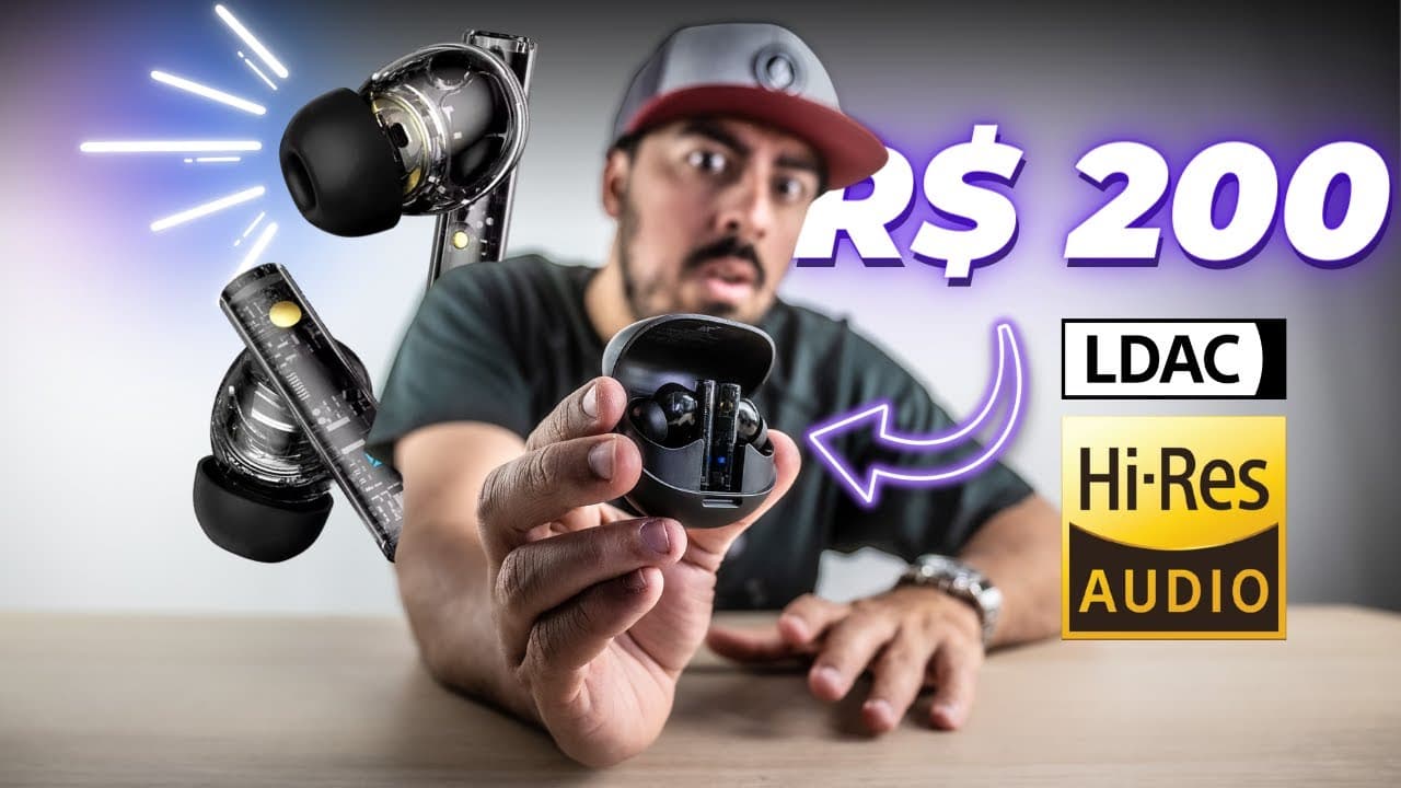 Thumbnail do vídeo R$200?! NÃO ACREDITEI nesse som absurdo! LDAC, ANC e 7h de Bateria | KZ Carol Pro (Review)