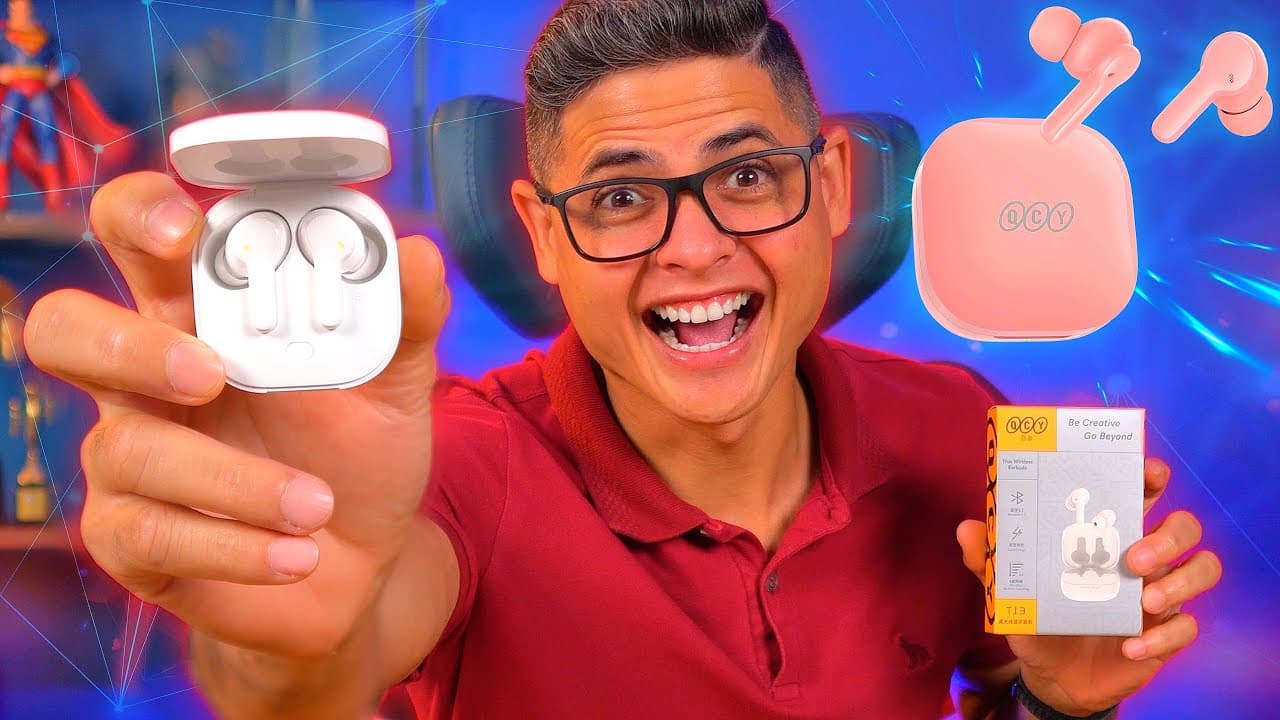 Thumbnail do vídeo Esse FONE DE OUVIDO custa R$120 e é INCRÍVEL! Qualidade TOP! QCY T13 - Unboxing e Impressões