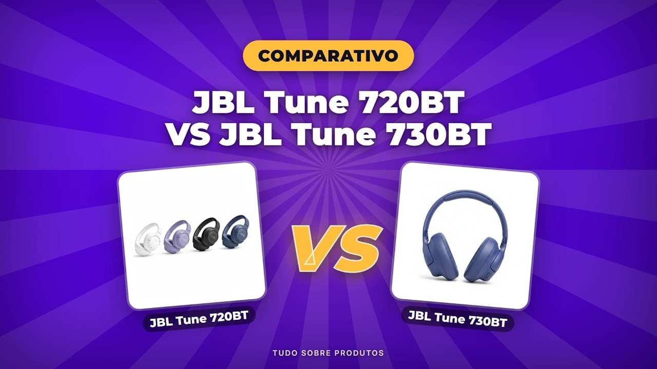 Capa do vídeo oficial: JBL Tune 720BT vs 730BT: O comparativo definitivo de 2026!