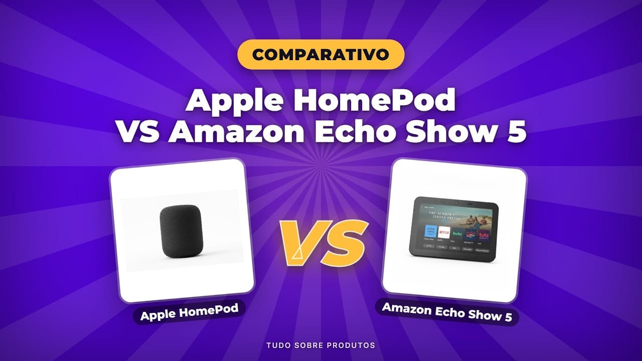 Capa do vídeo oficial: HomePod x Echo Show 5 (2026): A Batalha dos Smart Speakers!