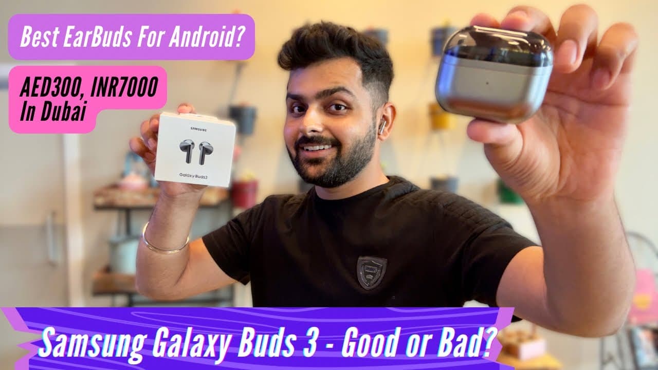Thumbnail do vídeo Samsung Galaxy Buds 3 Unboxing & Detailed Review with Android & iPhone - Cheapest In Dubai