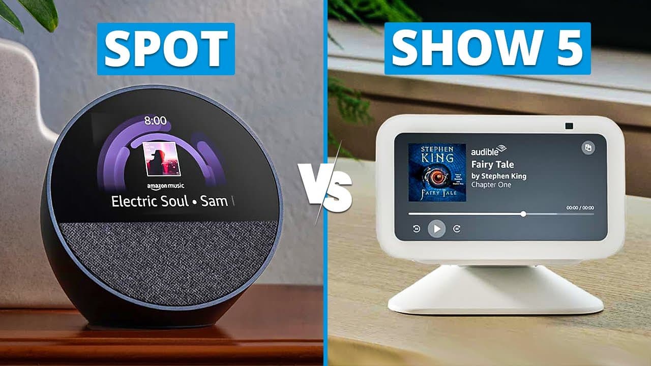 Thumbnail do vídeo Echo Spot 2024 vs Echo Show 5 - Which One to Buy?