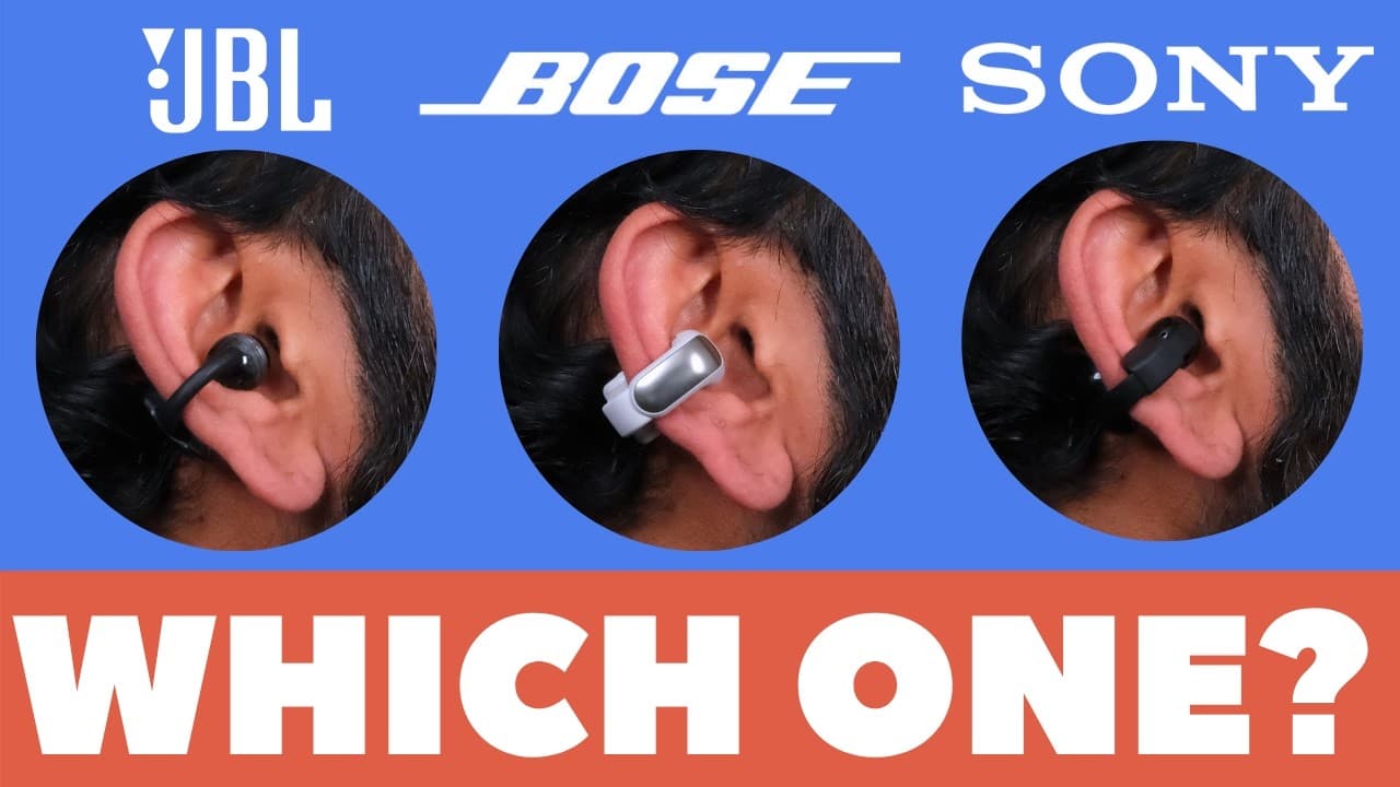 Thumbnail do vídeo Easy Choice! Sony LinkBuds Clip vs JBL Soundgear Clips vs Bose Ultra Open