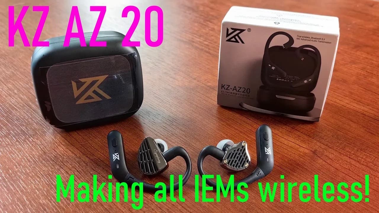 Thumbnail do vídeo KZ AZ20 - making all KZ headphones wireless. Is QC5171 any good?