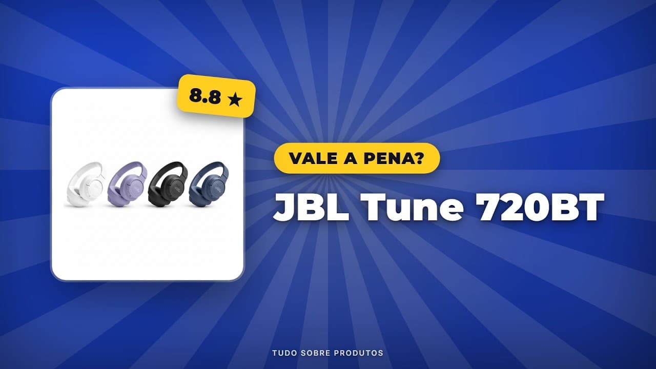 Capa do vídeo oficial: JBL Tune 720BT em 2026: É bom? Vale a pena? Descubra TUDO!
