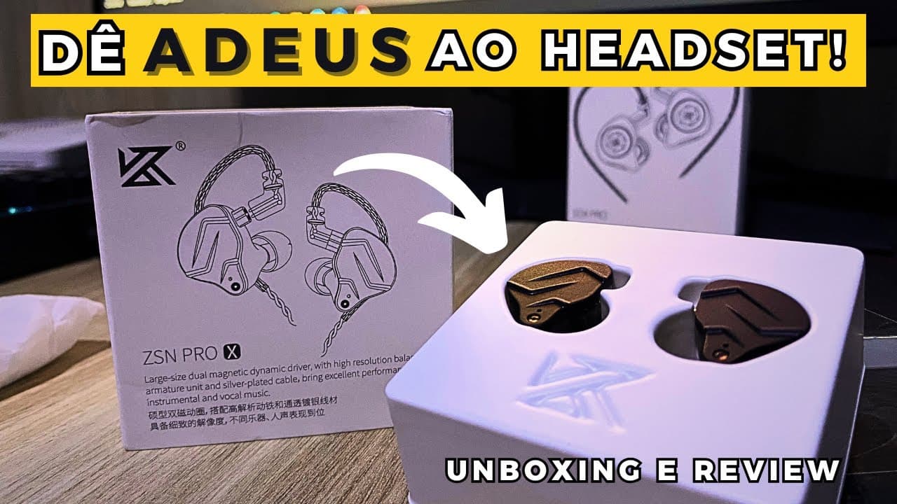 Thumbnail do vídeo O MELHOR FONE para GAMES em 2024? - KZ ZSN PRO X