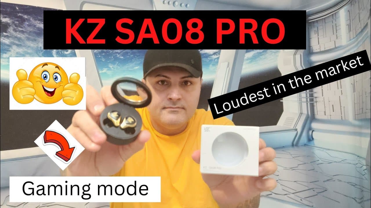 Thumbnail do vídeo KZ SA08 PRO LOUDEST EARBUDS AMAZING DESIGN LONG BATTERY
