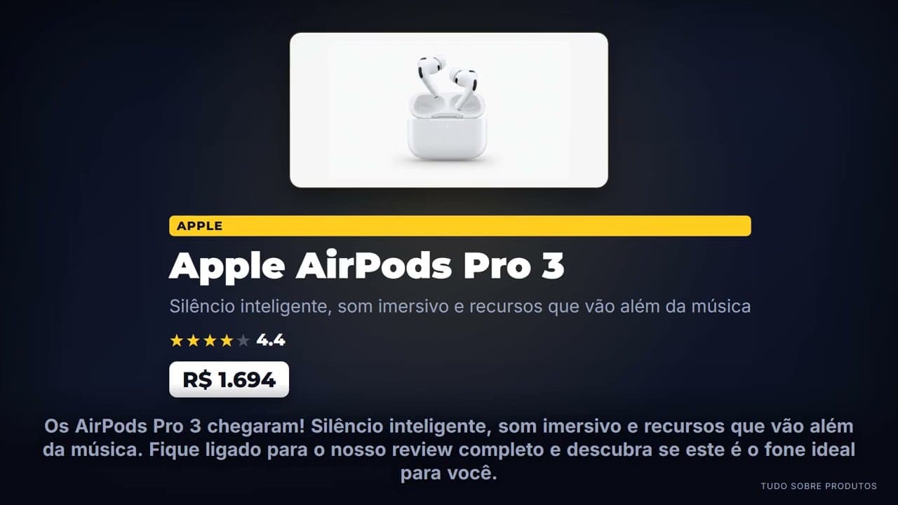 Capa do vídeo oficial: 🎧 Apple AirPods Pro 3 vale a pena em 2026?