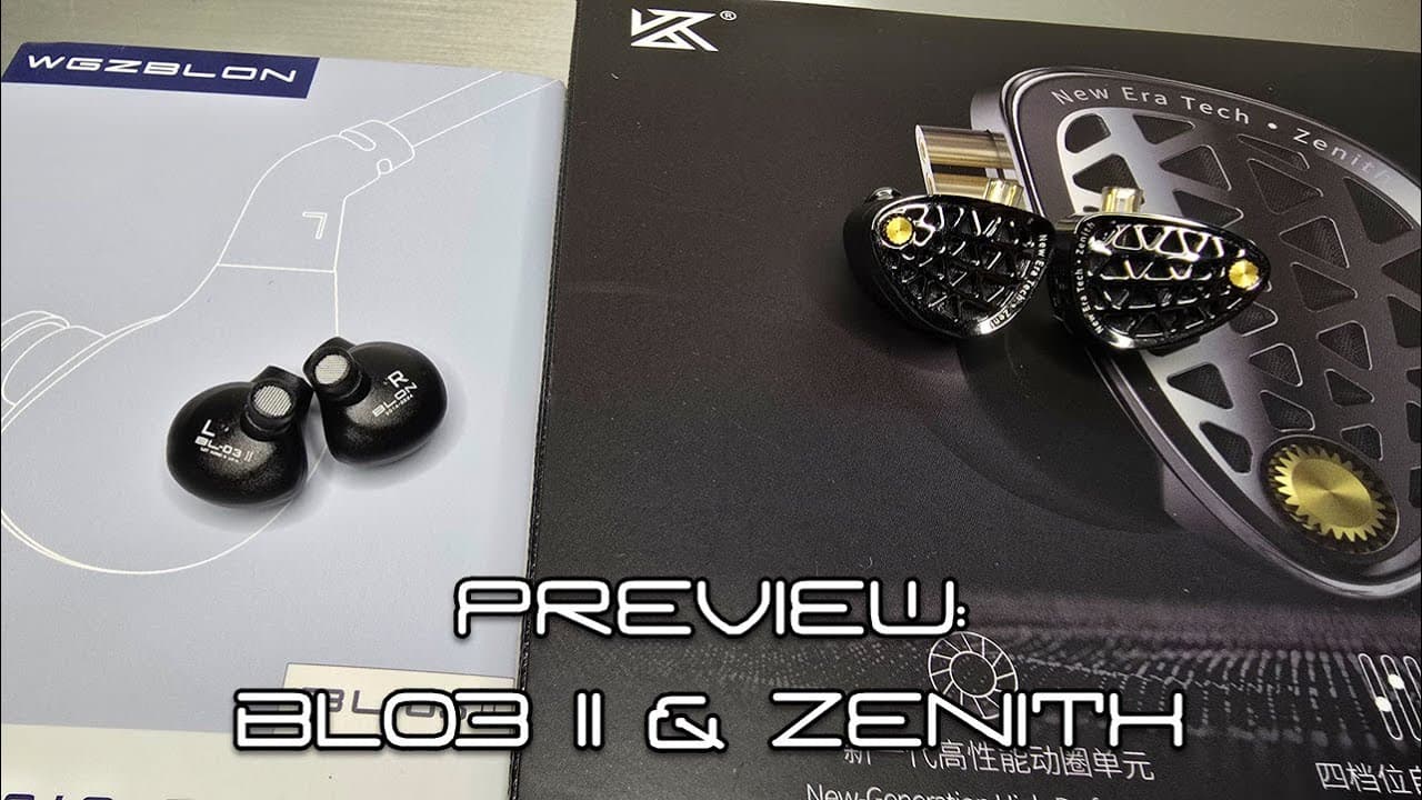 Thumbnail do vídeo Preview: BLON BL03 II and KZ Zenith