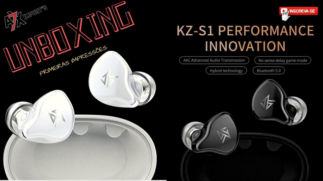 Thumbnail do vídeo KZ S1  KZ S1D Unboxing e Primeiras Impressões Brasil