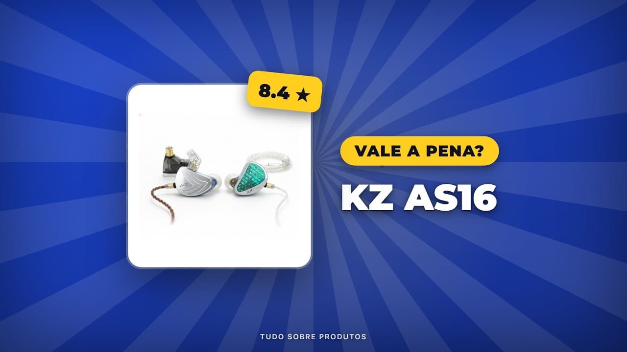 Capa do vídeo oficial: KZ AS16: ANÁLISE COMPLETA em 2026! Vale a pena? TUDO sobre ele!