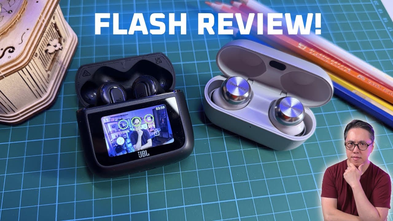 Thumbnail do vídeo JBL Tour Pro 3 vs Technics AZ100 Flash Review ⚡