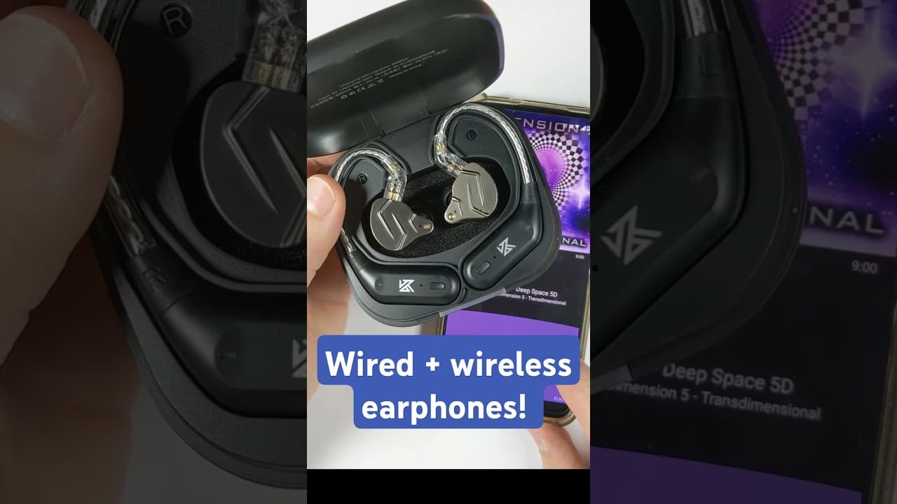 Thumbnail do vídeo wired and wireless earphones. KZ AZ09 Bluetooth upgrade kit