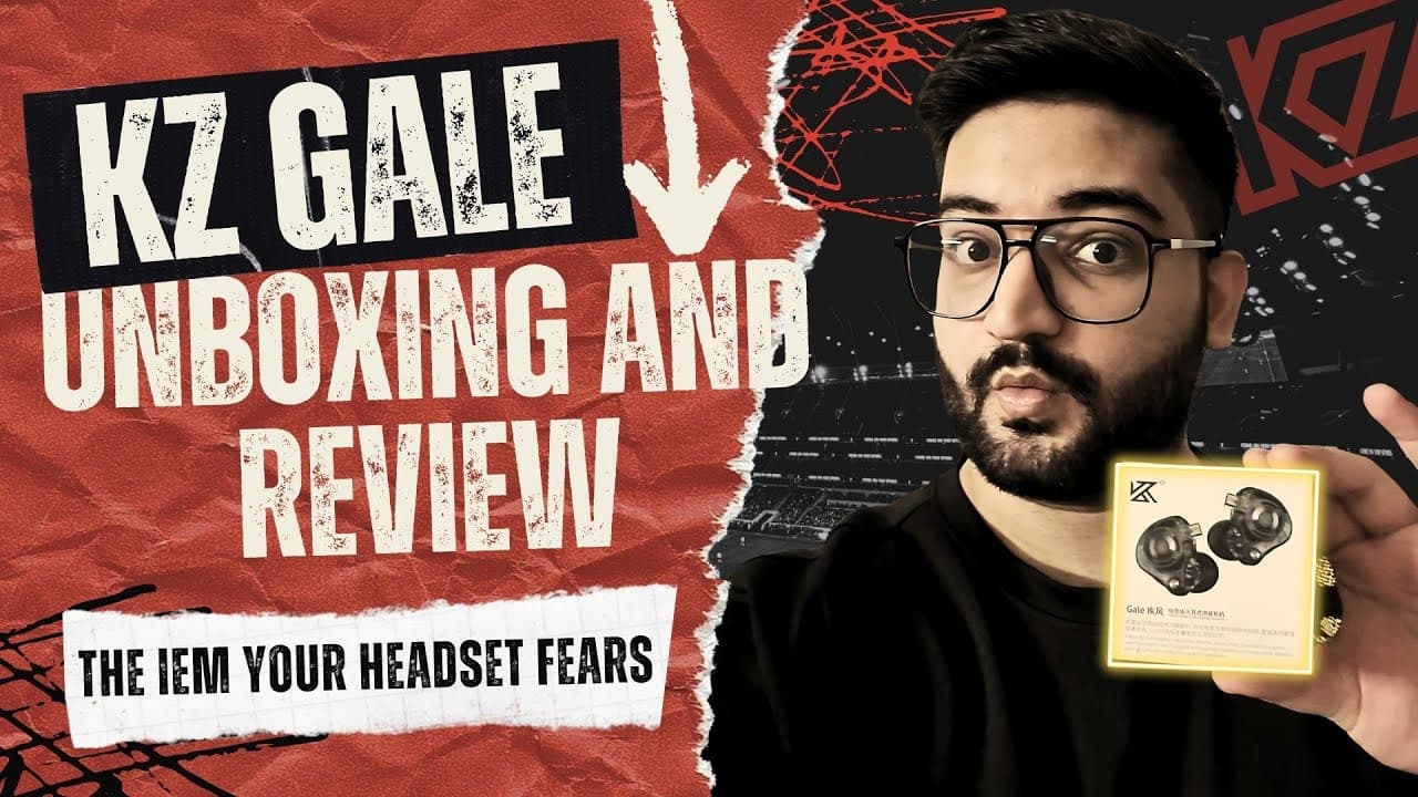 Thumbnail do vídeo 🎧💥 KZ GALE IEM Review – Gamer’s Dream, Audiophile’s Weapon!