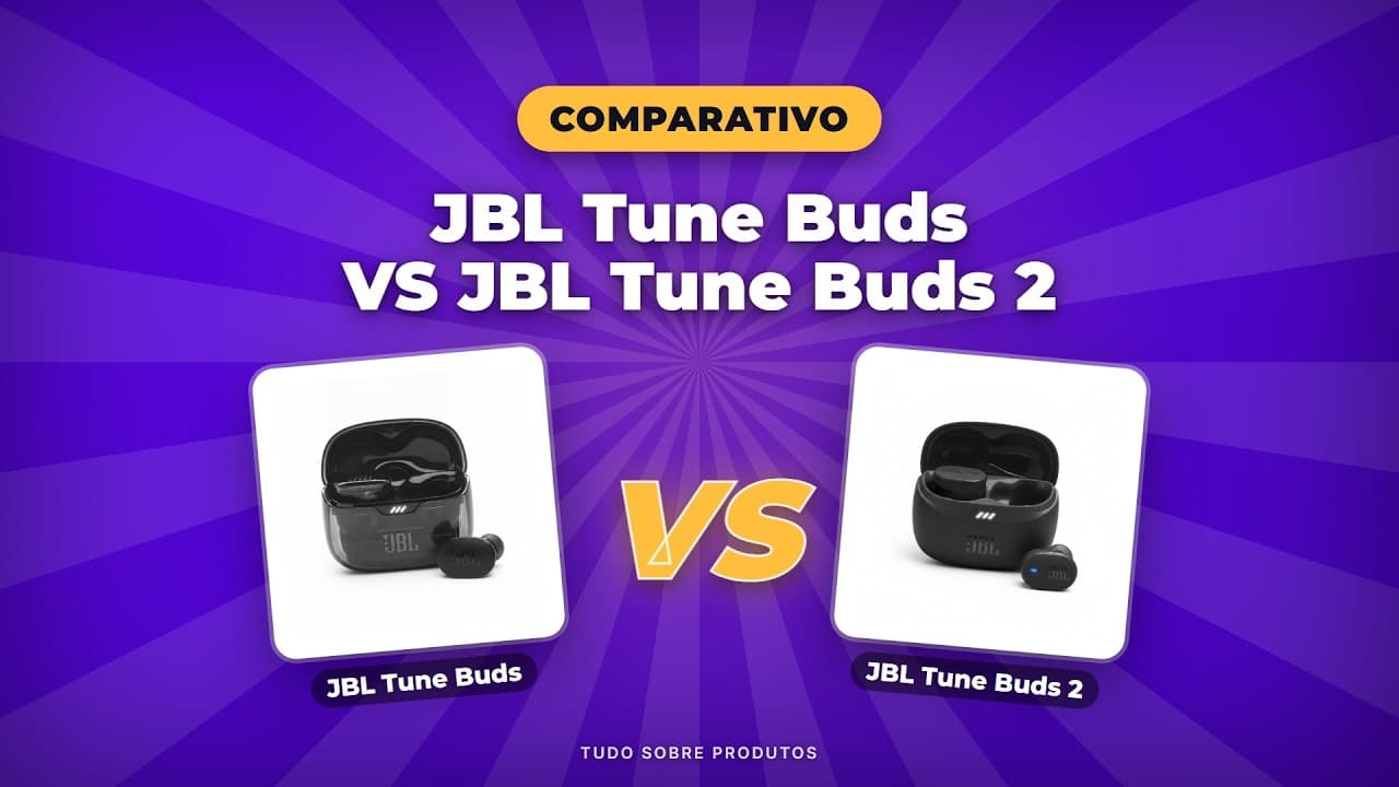 Capa do vídeo oficial: JBL Tune Buds x Tune Buds 2: O COMPARATIVO DEFINITIVO (2026)